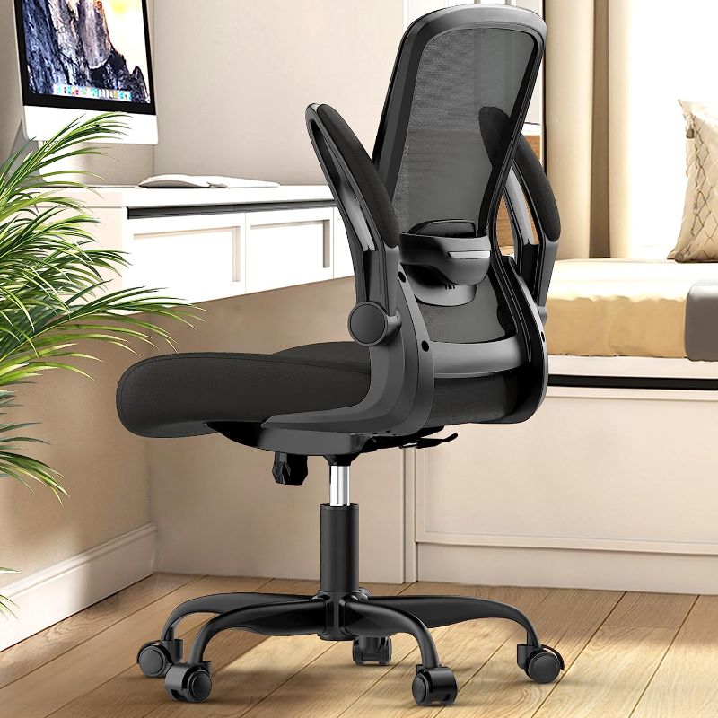 Photo 1 of Office Chair, Ergonomic Desk Chair with Adjustable Lumbar Support, High Back Mesh Computer Chair with Flip-up Armrests-BIFMA Passed Task Chairs, Executive Chair for Home Office