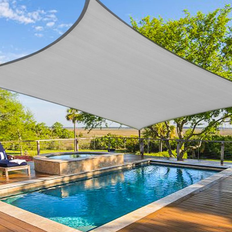 Photo 1 of Amagenix Sun Shade Sails Canopy, Gray Rectangle Outdoor Shade Canopy 16' X 20' UV Block Canopy for Outdoor Patio Garden Backyard