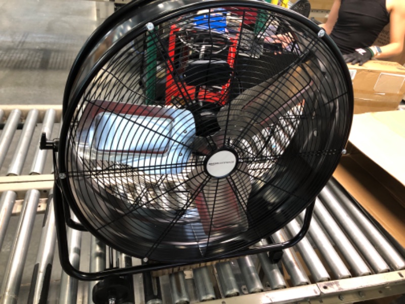 Photo 1 of AmazonCommercial, Black 2-Speed Rotating 24-Inch Drum Fan