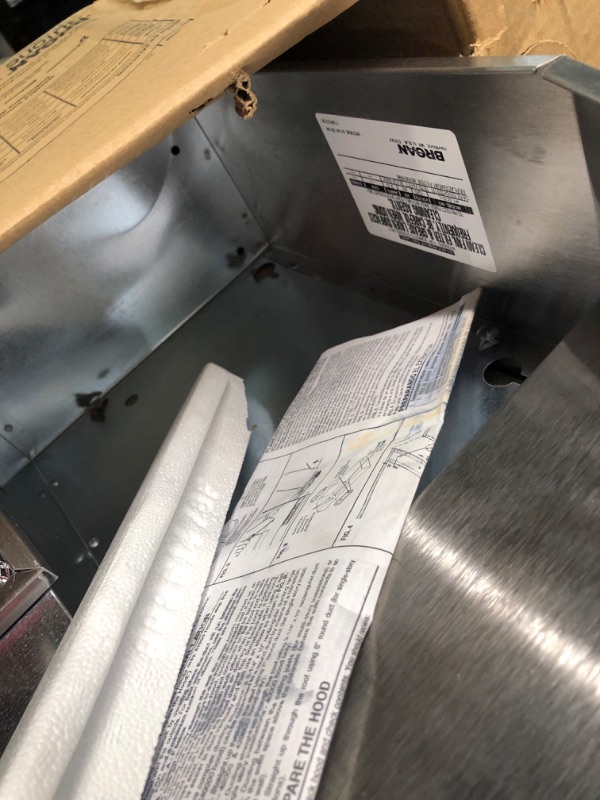 Photo 1 of Broan-NuTone 413004 Non-Ducted Ductless Range Hood with Lights Exhaust Fan for Under Cabinet, 30-Inch, Stainless Steel 30-Inch Stainless Steel Hood


**minor dent on back****