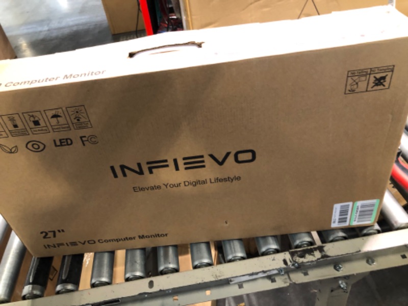 Photo 7 of INFIEVO Gaming Monitor 27 Inch QHD 1440P Computer Monitor 165Hz VA 1ms Built-in Speakers, FreeSync, Ultra-Thin PC Monitor, VESA Compatible, Tilt Adjustable, Liftable Stand, Eye Care, HDMI X2 /DP 27 INCH?LIFTABLE AND PIVOTABLE STAND?