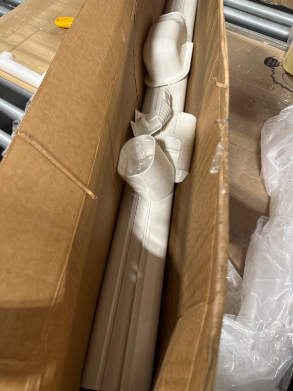 Photo 1 of 3 W 7.5ft L Air Conditioner Decorative PVC Line Cover Kit Portable Mini Split Ductless Kit Air Conditioner Accessories with Screws for Outdoor Ductless Mini Split Air Conditioners and Heat Pump System