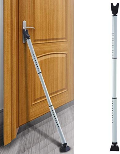 Photo 1 of 2-in-1 Door Security Bar & Sliding Patio 28? Door Stopper Security Jammer Bar Child Proof Adjustable Constructed of High Grade Iron Window Doors Security Bars, White