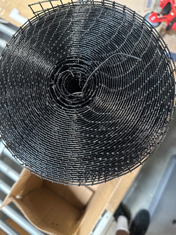 Photo 1 of 48'' x 50' 1.5inch Hardware Cloth 16 Gauge Black Vinyl Coated Welded Fence Mesh for Home and Garden Fence and Home Improvement Project