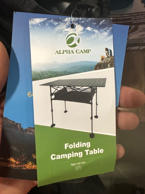 Photo 5 of ALPHA CAMP Camping Table Portable Table Folding Aluminum Table with Carry Bag