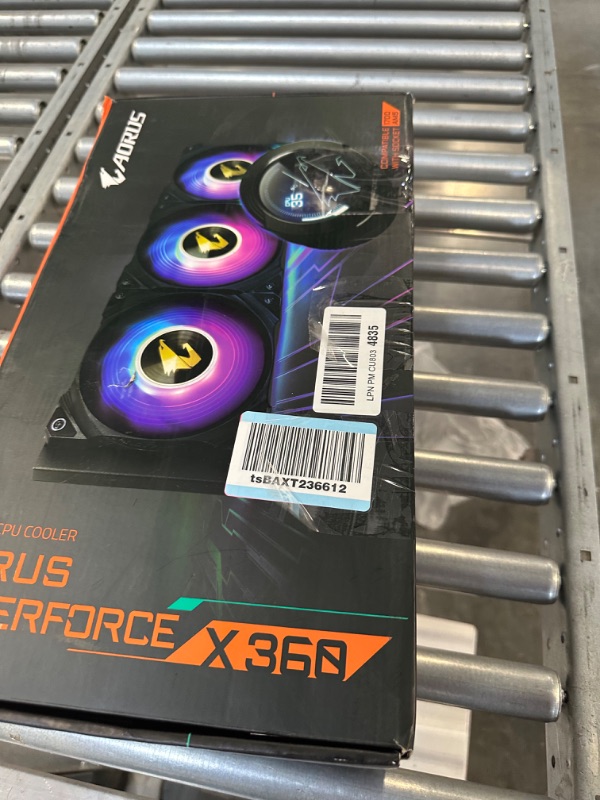 Photo 2 of AORUS WATERFORCE X 360 AIO Liquid CPU Cooler, Rotatable Circular LCD Display with Micro SD Support, 360mm Radiator with 3X 120mm Low Noise ARGB Fans, Compatible with Intel LGA1700 360mm WATERFORCE X