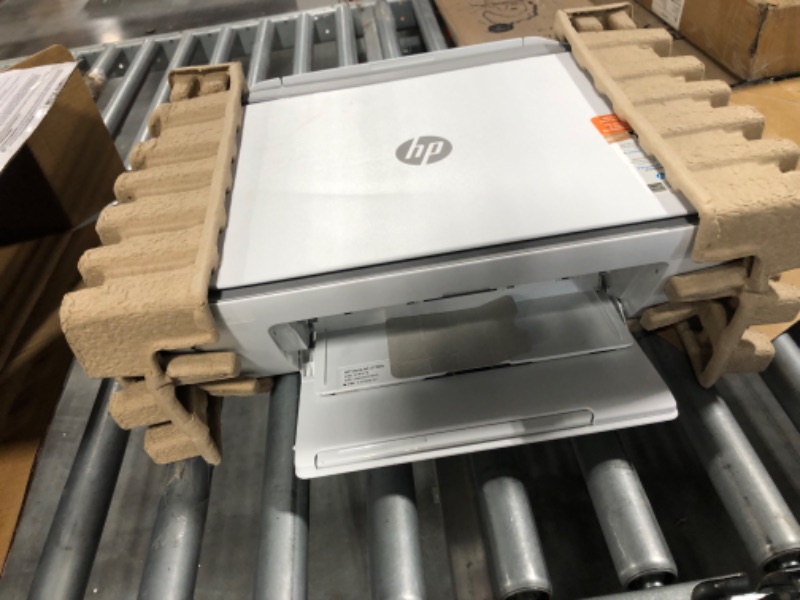 Photo 1 of HP DeskJet 2755e Wireless Color All-in-One Printer with bonus 6 months Instant Ink (26K67A), white