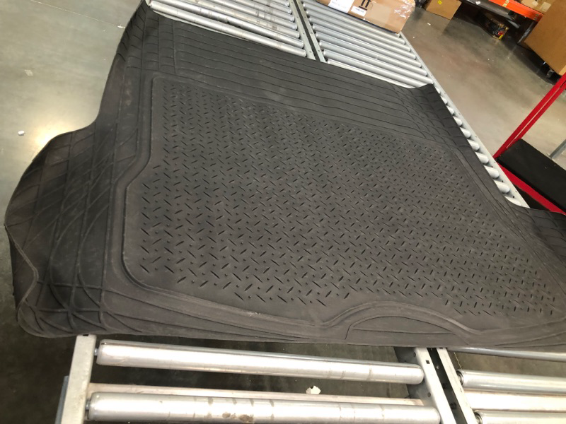 Photo 1 of BDK-MT-785 Heavy Duty Cargo Liner Floor Mat-All Weather Trunk Protection, Trimmable to Fit & Durable HD Rubber Protection for Car SUV Sedan Auto - Black