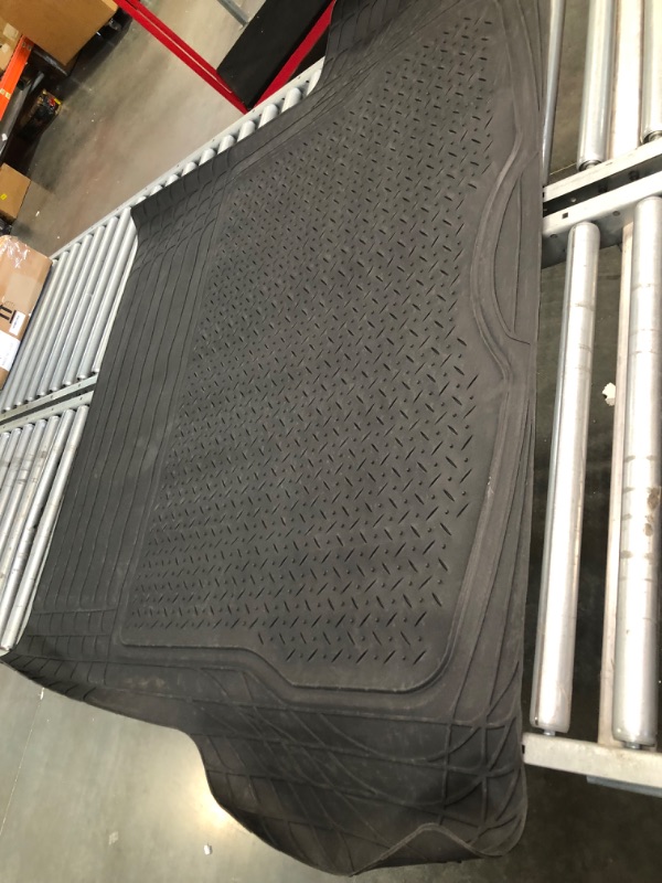 Photo 1 of BDK-MT-785 Heavy Duty Cargo Liner Floor Mat-All Weather Trunk Protection, Trimmable to Fit & Durable HD Rubber Protection for Car SUV Sedan Auto - Black