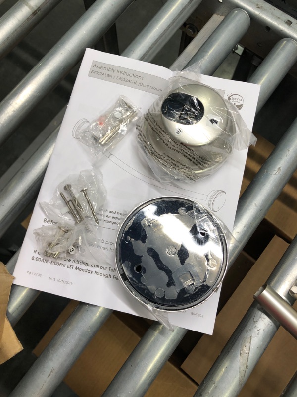 Photo 4 of Zenna Home E40S2ALBN NeverRust Rustproof Dual Mount Curved Stall Shower Rod, 32" to 40", Brushed Nickel Rustproof Tension or Permanent Mount Rod 32" - 40" stall sized Brushed Nickel