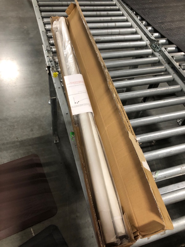Photo 1 of ALLZONE Heavy Duty Tension Curtain Rod for Windows, 82 to 121 Inches, Room Divider Adjustable Pole for Patio, Bedroom, balcony, Hold Up Blackout Curtains and Non-Slip, White White 82-121 Inches
