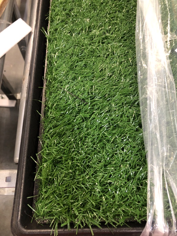 Photo 1 of Artificial Grass Puppy Pee Pad for Dogs and Small Pets - 20x25 Reusable 3-Layer Training Potty Pad with Tray - Dog Housebreaking Supplies by PETMAKER