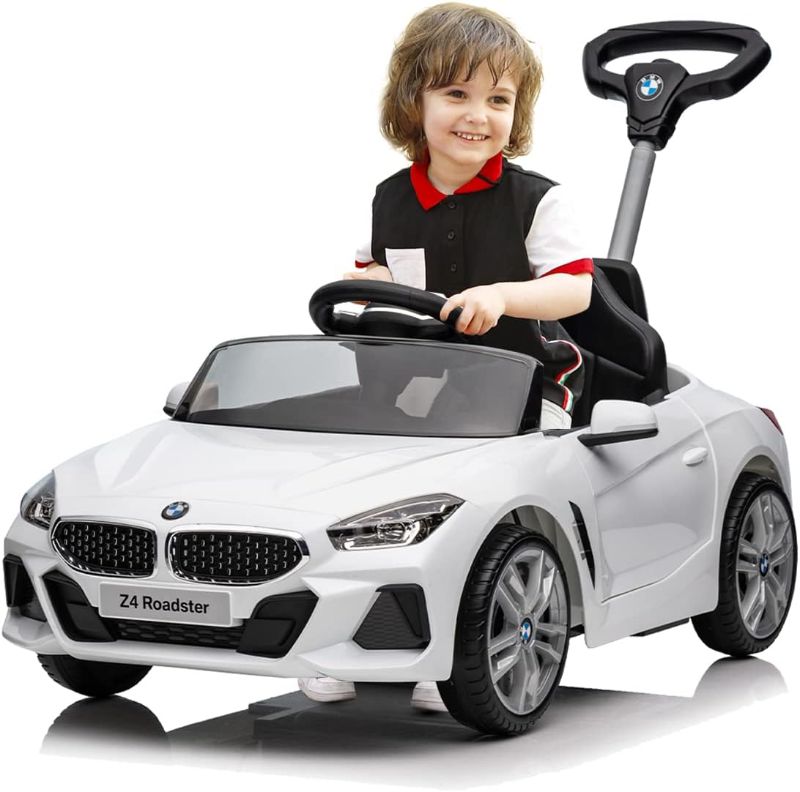 Photo 1 of FUNYARD Push Ride-on Car for Toddlers 1-5, Licensed BMW Z4 Toddler Push Car with Adjustable Push Rod/Horn Music, Push Car for Baby
