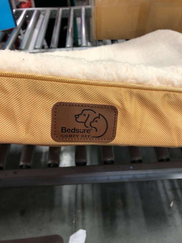 Photo 5 of BEDSURE Large Dog Beds for Large Dogs Up to 75lbs - Big Orthopedic Dog Beds with Removable Washable Cover, Egg Crate Foam Pet Bed Mat, Spicy Mustard Large Spicy Mustard