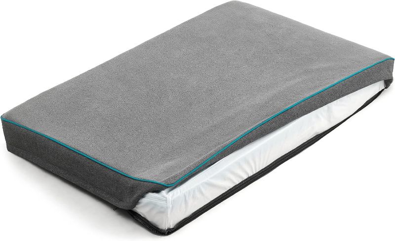 Photo 2 of BESURE Dog Bed Cover Flannel - Extra Large Dog Bed Washable Removable Cover, Plush Fleece Replacement Cover for Orthopedic Pet Mad Beds, 41x29x3.5 Inches Grey
