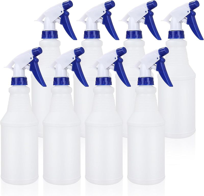 Photo 1 of ABuff Plastic Spray Bottles for Cleaning Solutions 8 Pack 24 Oz Empty Spray Bottle, Adjustable Head Sprayer HDPE Spray Bottle for Car Detailing, Plants,...
