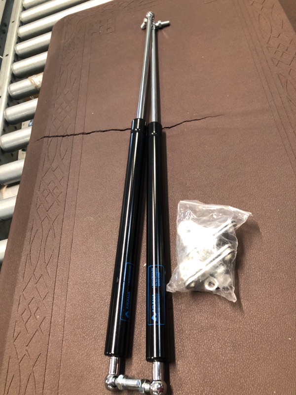 Photo 3 of 23 inch 100 lb Gas Prop Strut Shock 23" 445N/100LB Gas Spring Struts, 2Pcs Set with L-type Mounting Brackets for Heavy Duty RV Bed Murphy bed Large Garbage Box Floor Hatch Custom Window ARANA 23 Inch 100LB