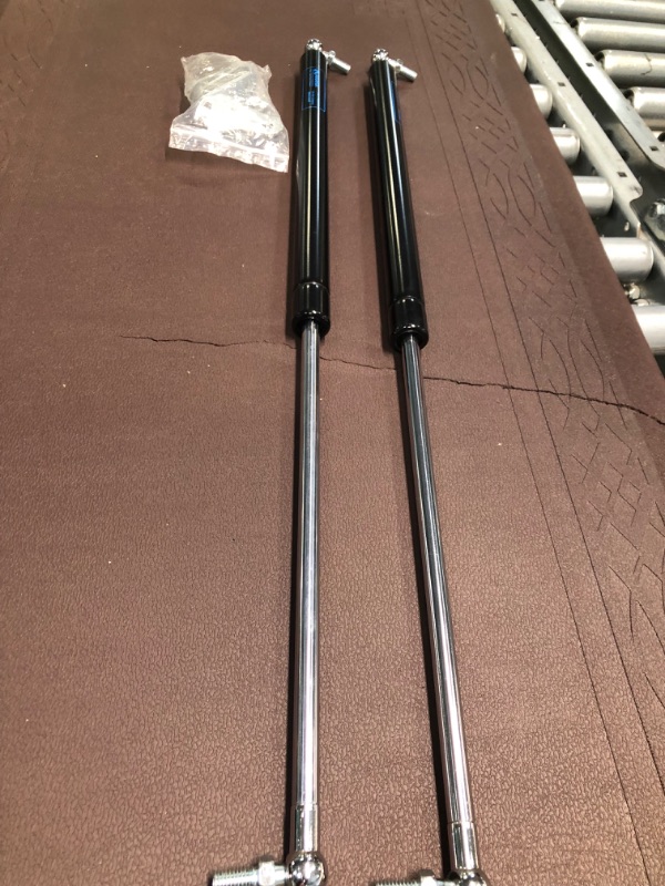 Photo 4 of 23 inch 100 lb Gas Prop Strut Shock 23" 445N/100LB Gas Spring Struts, 2Pcs Set with L-type Mounting Brackets for Heavy Duty RV Bed Murphy bed Large Garbage Box Floor Hatch Custom Window ARANA 23 Inch 100LB