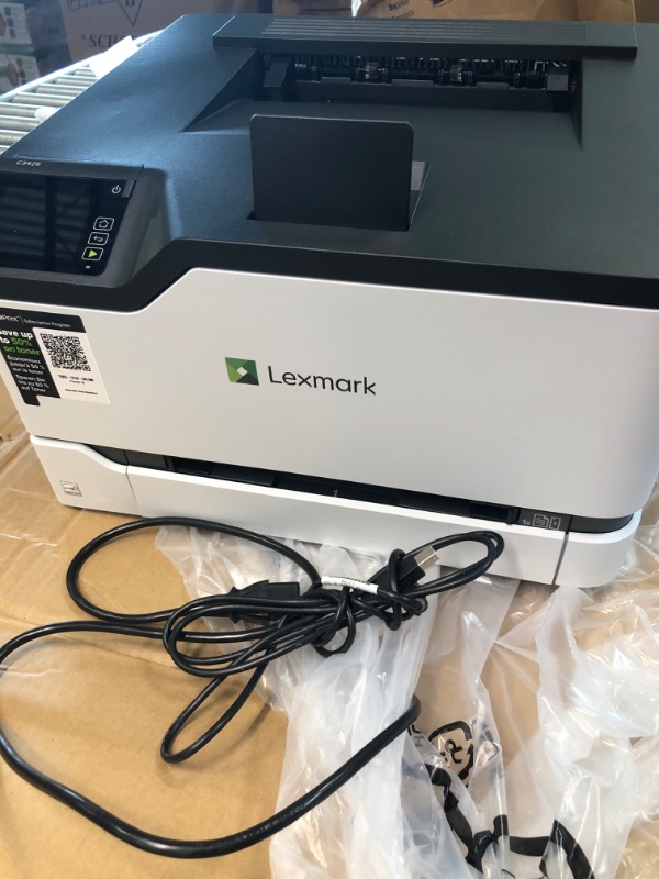 Photo 1 of Lexmark C3426dw Color Laser Printer with Interactive Touch Screen, Full-Spectrum Security and Print Speed up to 26 ppm (40N9310),White,Small