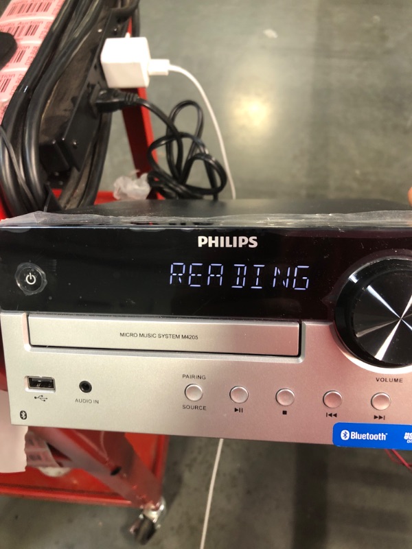 Photo 6 of PHILIPS Bluetooth Stereo System for Home with CD Player, MP3, USB, Audio in, FM Radio, Bass Reflex Speaker, 60W, Remote Control Included