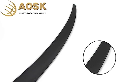 Photo 1 of AOSKonology for Tesla Model Y Rear Spoiler Wings ABS for 2020-2023 Tesla Model Y Rear Trunk Spoiler Lip Tail Wing Matt Black