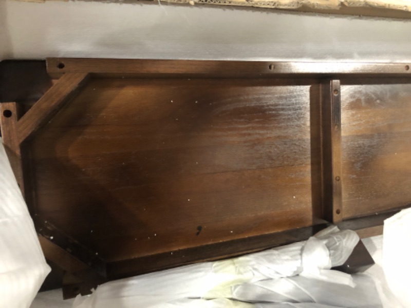 Photo 4 of * item used * minor damage * still looks good  *
MU RONG Luxury Entryway Bench 43.3" W x 13.8" D x 17.7" H Walnut