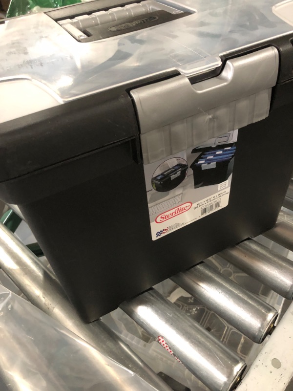 Photo 1 of Sterilite Plastic Portable File Box - Black