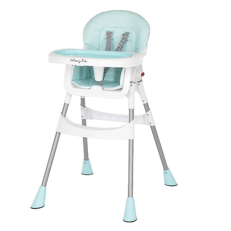 Photo 1 of 
Dream On Me Portable 2-in-1 Tabletalk High Chair, Convertible Compact High Chair, Light Weight Portable Highchair, Aqua