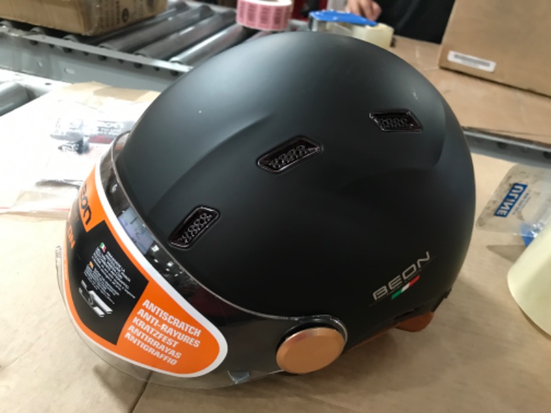 Photo 8 of Retro Open-Face-Helmet · 3/4 Motorcycle Helmet with Visor (Small,A) Small A