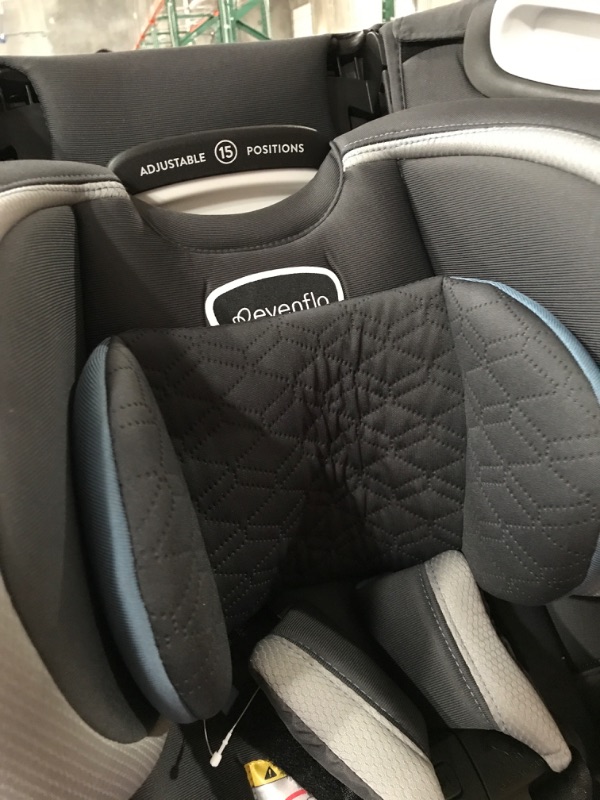 Photo 7 of Evenflo Revolve360 Slim 2-in-1 Rotational Car Seat with Quick Clean Cover (Stow Blue) Revolve Slim Quick Clean Cover Stow Blue