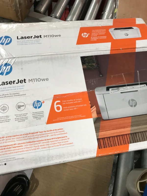 Photo 8 of HP LaserJet M110we Wireless Black and White Printer with HP+ and Bonus 6 Months Instant Ink (7MD66E) New Version: HP+, M110we