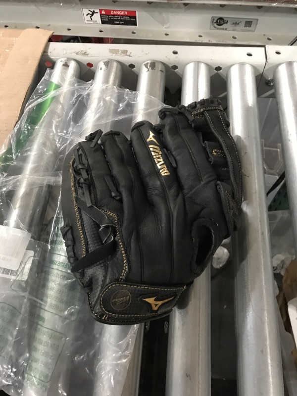 Photo 2 of Mizuno Premier Slowpitch Softball Glove Series Right Hand Throw 12.5" Black/Gold Tartan U web