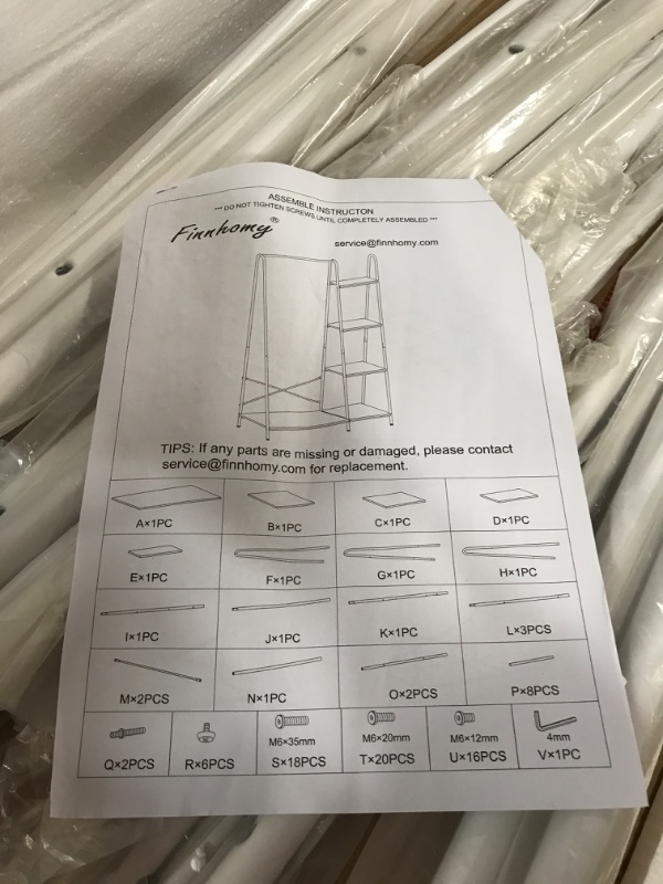 Photo 4 of *SEE NOTES* Finnhomy Metal Clothes Closet Rack, 