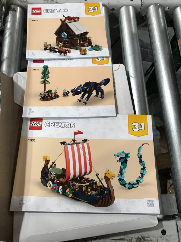 Photo 4 of **See Notes**
LEGO Creator 3in1 Viking Ship and The Midgard Serpent 31132 Building Toy Set (1,192 Pieces) FrustrationFree Packaging