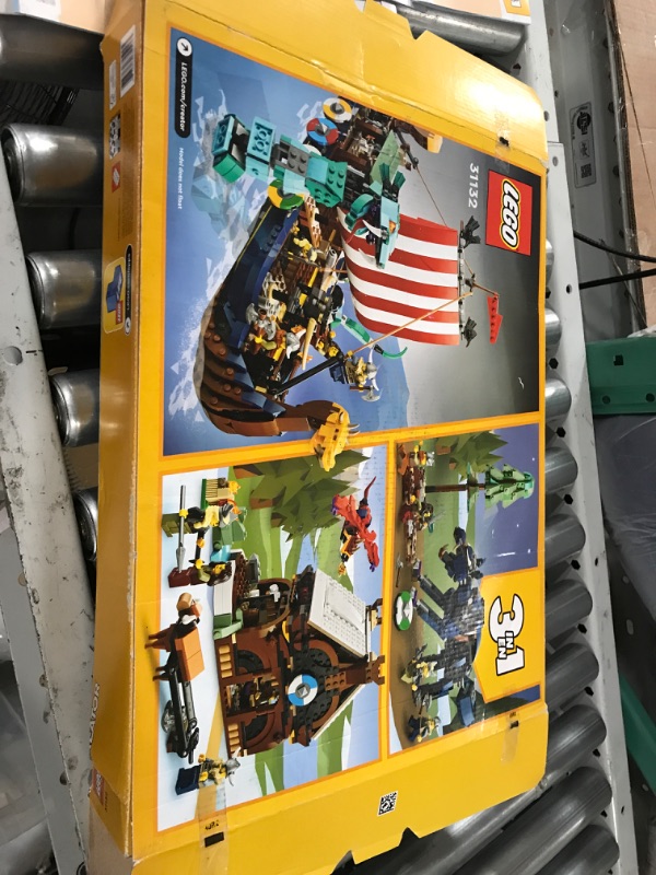 Photo 2 of **See Notes**
LEGO Creator 3in1 Viking Ship and The Midgard Serpent 31132 Building Toy Set (1,192 Pieces) FrustrationFree Packaging