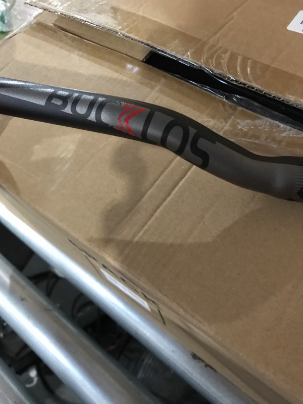 Photo 1 of BUCKLOS 25.4/31.8mm Mountain Bike Handlebars Flat/Riser Bar, Aluminum Alloy MTB Handlebar 720mm, 