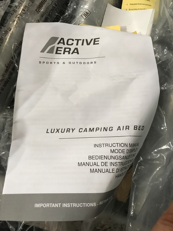 Photo 3 of **USED** 
Active Era Luxury Camping Air Mattress with Built in Pump - Queen, USB Rechargeable Pump, Travel Bag for Tent Camping