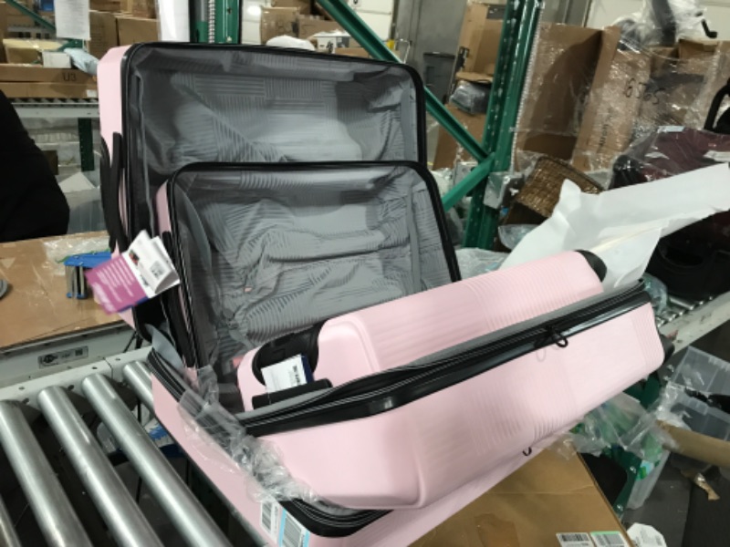 Photo 2 of **USED**
American Tourister Stratum XLT Expandable Hardside Luggage with Spinner Wheels, Pink Blush, 3-Piece Set