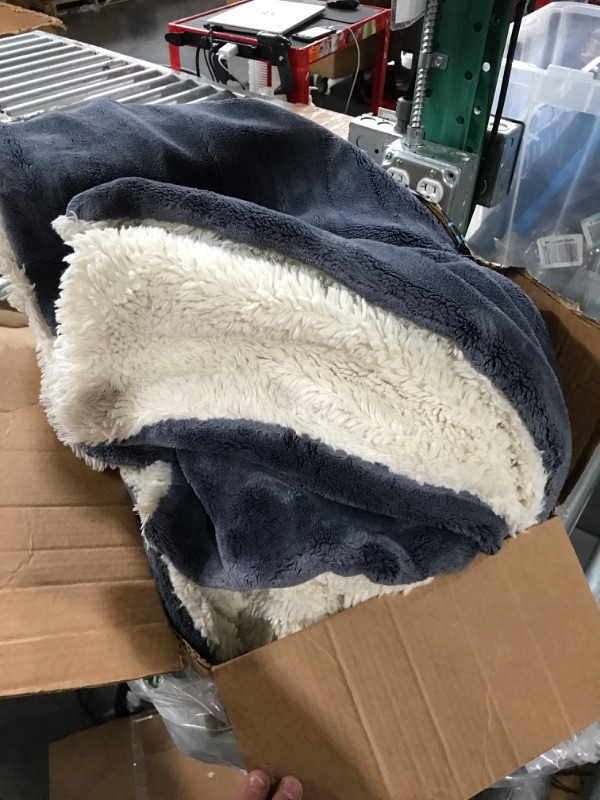 Photo 3 of UGG - Luna Throw Blanket - Soft Washed Cotton Throw Blanket - 50" x 70" Navy