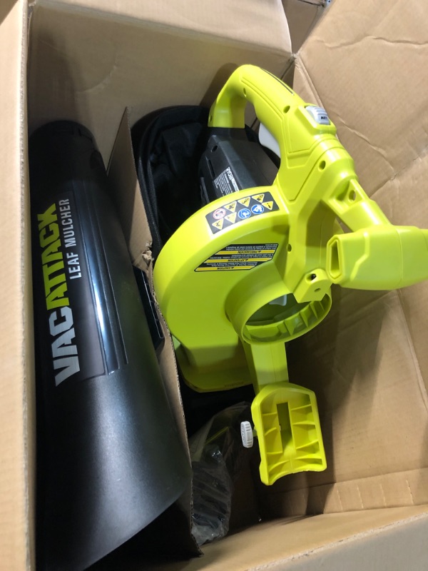 Photo 3 of *SEE NOTES* RYOBI 40-Volt Lithium-Ion Cordless Battery Leaf Vacuum/Mulcher (Tool Only)