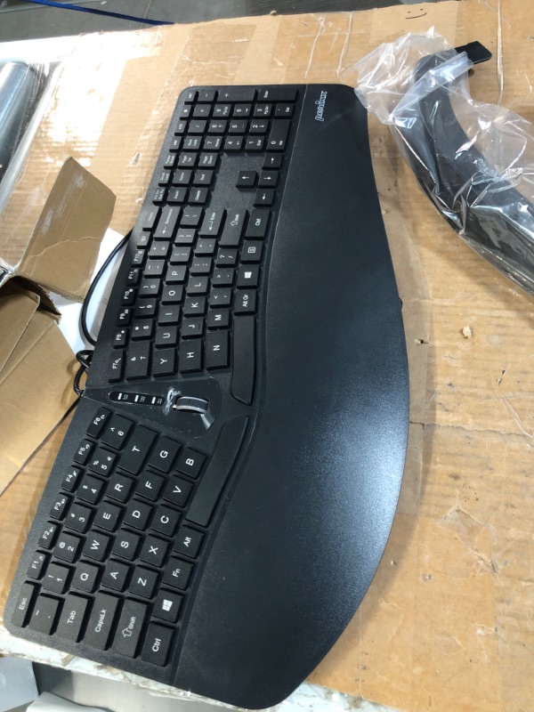 Photo 2 of Perixx Periboard-512 Ergonomic Split Keyboard - 19.09"x9.29"x1.73", US English Layout Wired Black Keyboard