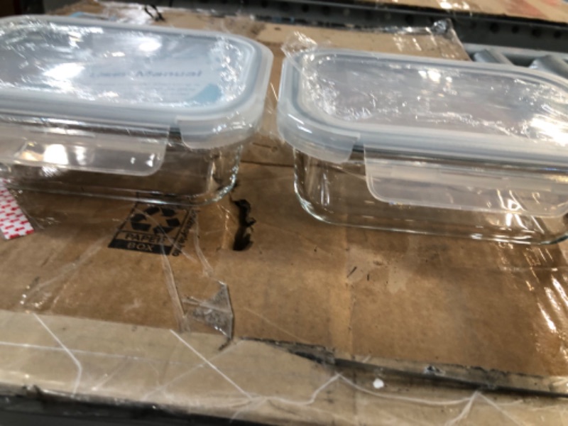 Photo 1 of Bayco 10 Pack Glass Meal Prep Containers, Glass Food Storage Containers with Lids, Airtight Glass Lunch Bento Boxes, BPA-Free & Leak Proof (10 lids & 10 Containers) - Grey Gray