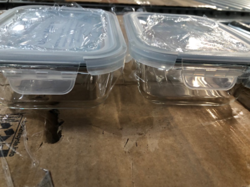 Photo 1 of Bayco 10 Pack Glass Meal Prep Containers, Glass Food Storage Containers with Lids, Airtight Glass Lunch Bento Boxes, BPA-Free & Leak Proof (10 lids & 10 Containers) - Grey Gray