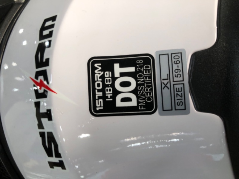 Photo 1 of 1Storm Motorcycle Full Face Helmet (GLOSSY WHITE)