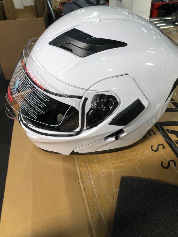 Photo 1 of 1Storm Motorcycle Full Face Helmet (GLOSSY WHITE)