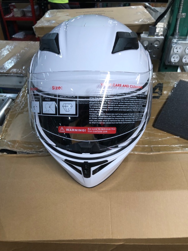 Photo 1 of 1Storm Motorcycle Full Face Helmet (GLOSSY WHITE)