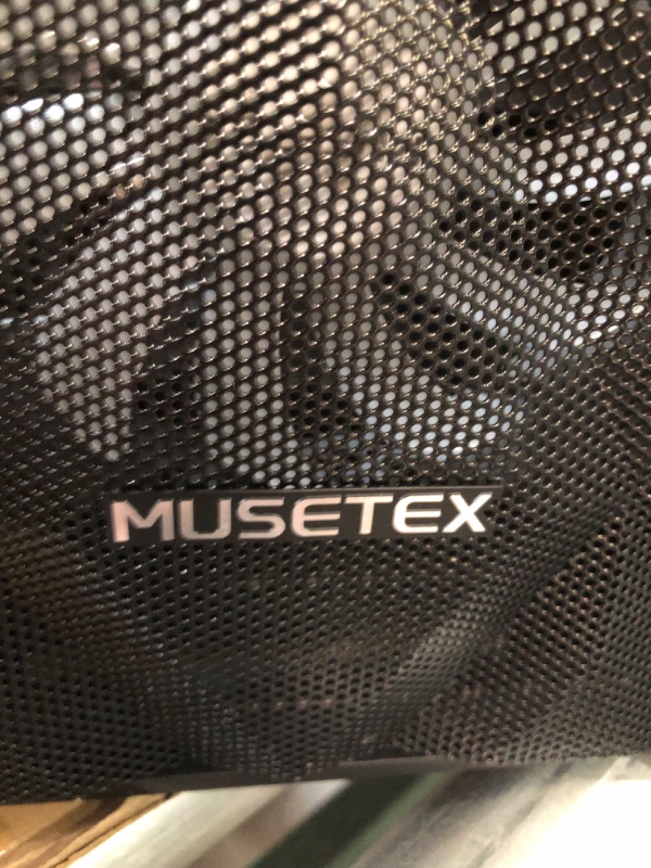 Photo 7 of MUSETEX ATX PC Case Mid-Tower with 6pcs 120mm ARGB Fans, Polygonal Mesh Computer Gaming Case with Type C, Opening Tempered Glass Side Panel, USB 3.0 x 2, Black, NN8.