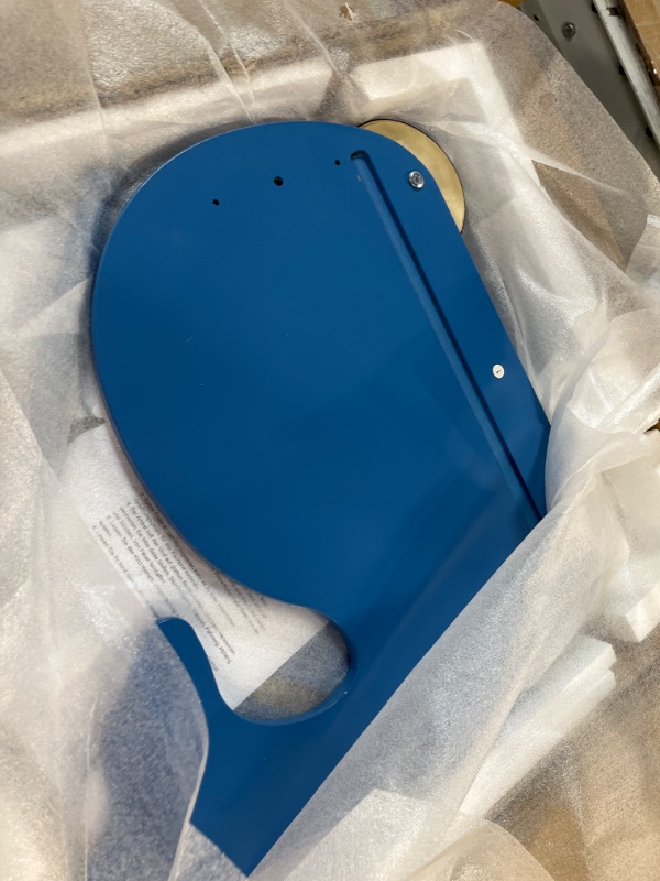 Photo 1 of JOLIE VALL Blue Whale 2-in-1 Baby Learning Walker Wooden Strollers with Blocks