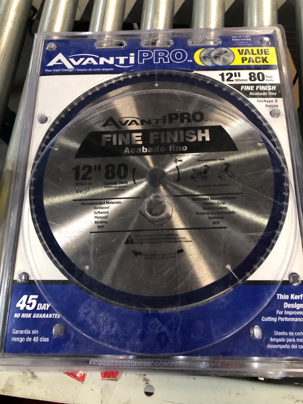 Photo 2 of 12 in. x 80-Tooth Fine Finish Circular Saw Blade (2-Pack)