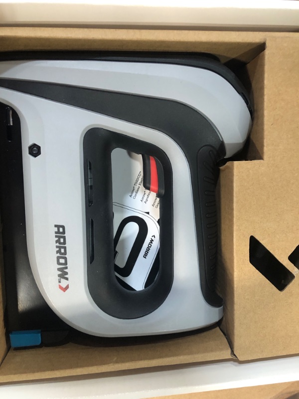Photo 1 of Arrow Fastener Cordless 16 Ga. 3/8 in. Staple Gun Gray